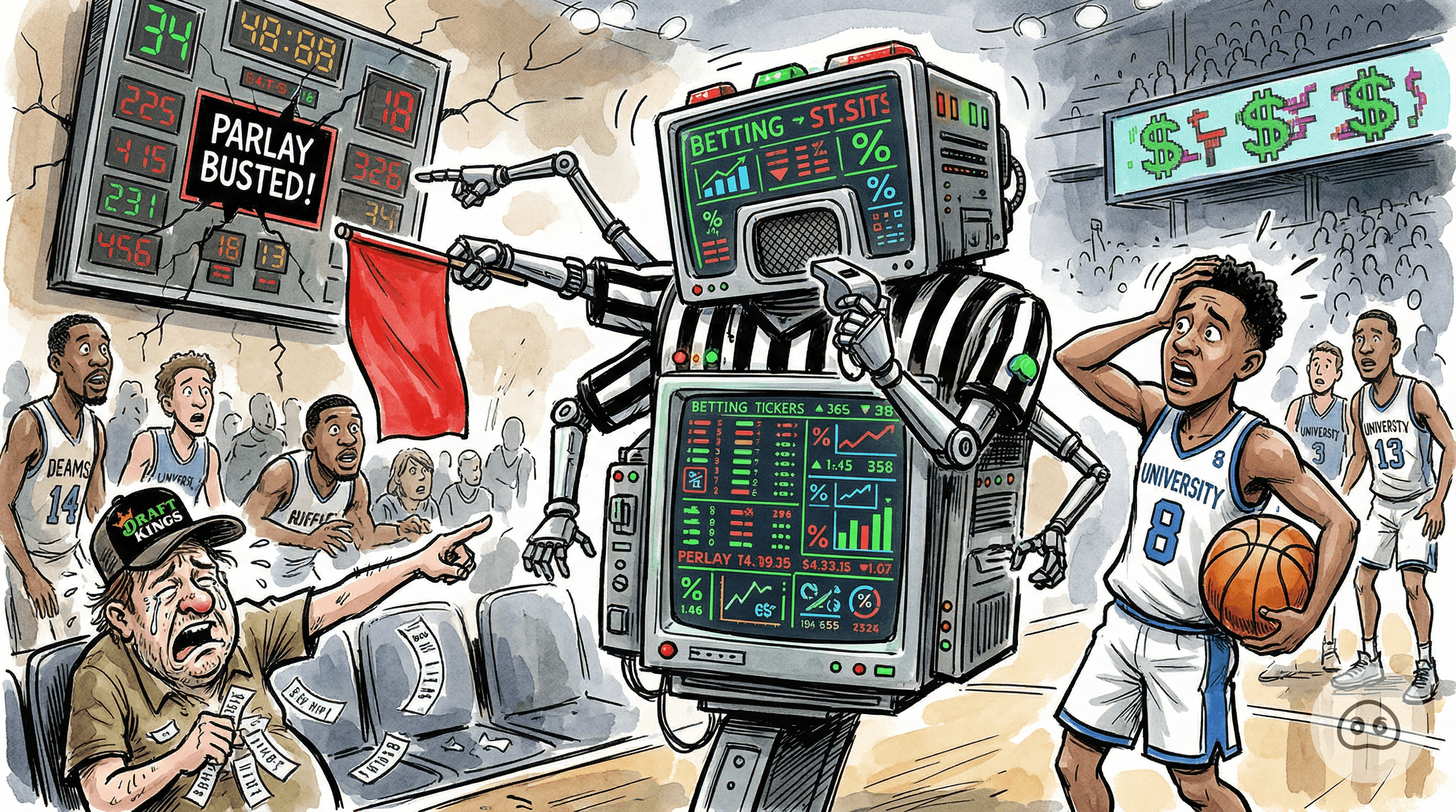 AI Referee Flags Point Guard For Flagrant Violation Of DraftKings User's 4-Leg Parlay