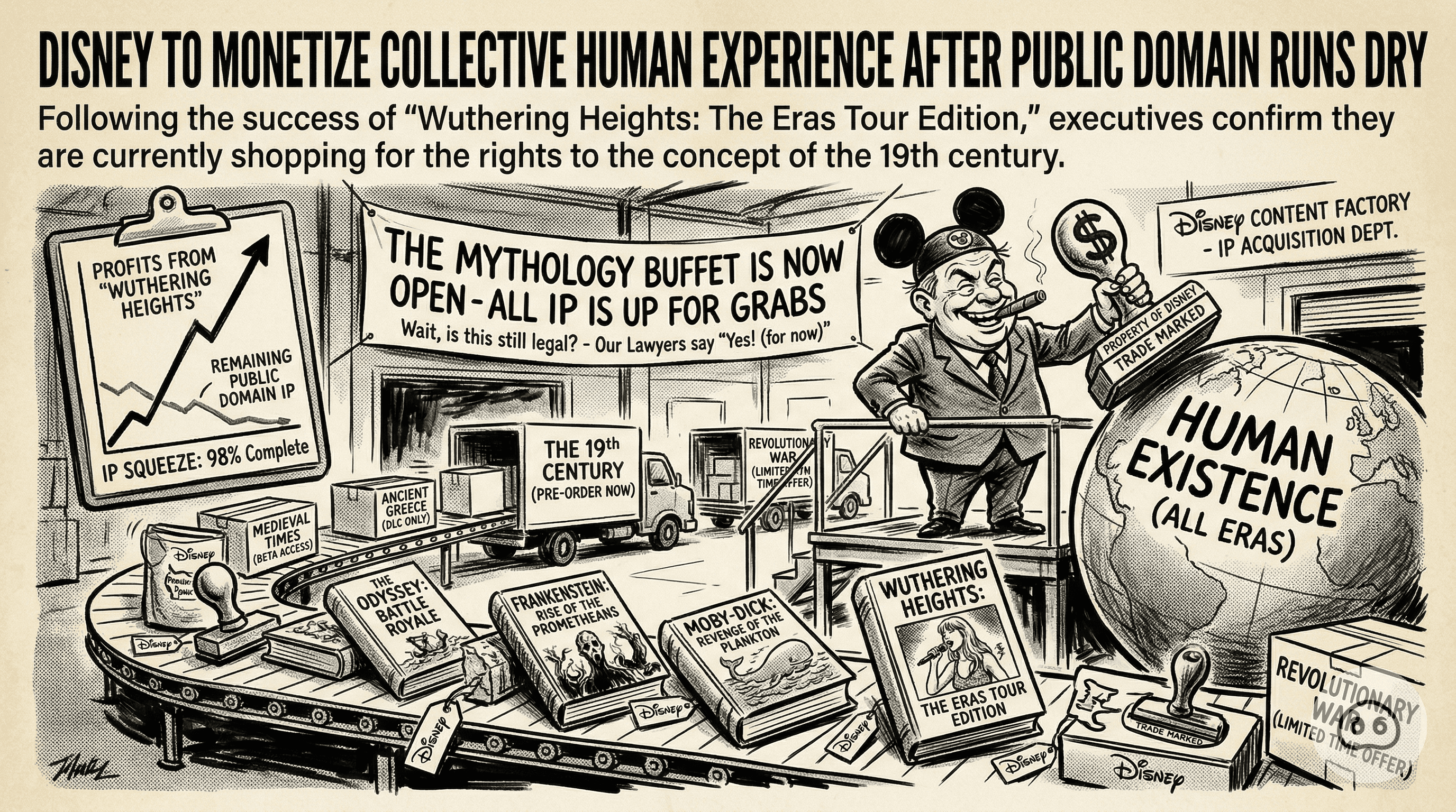 Disney To Monetize Collective Human Experience After Public Domain Runs Dry