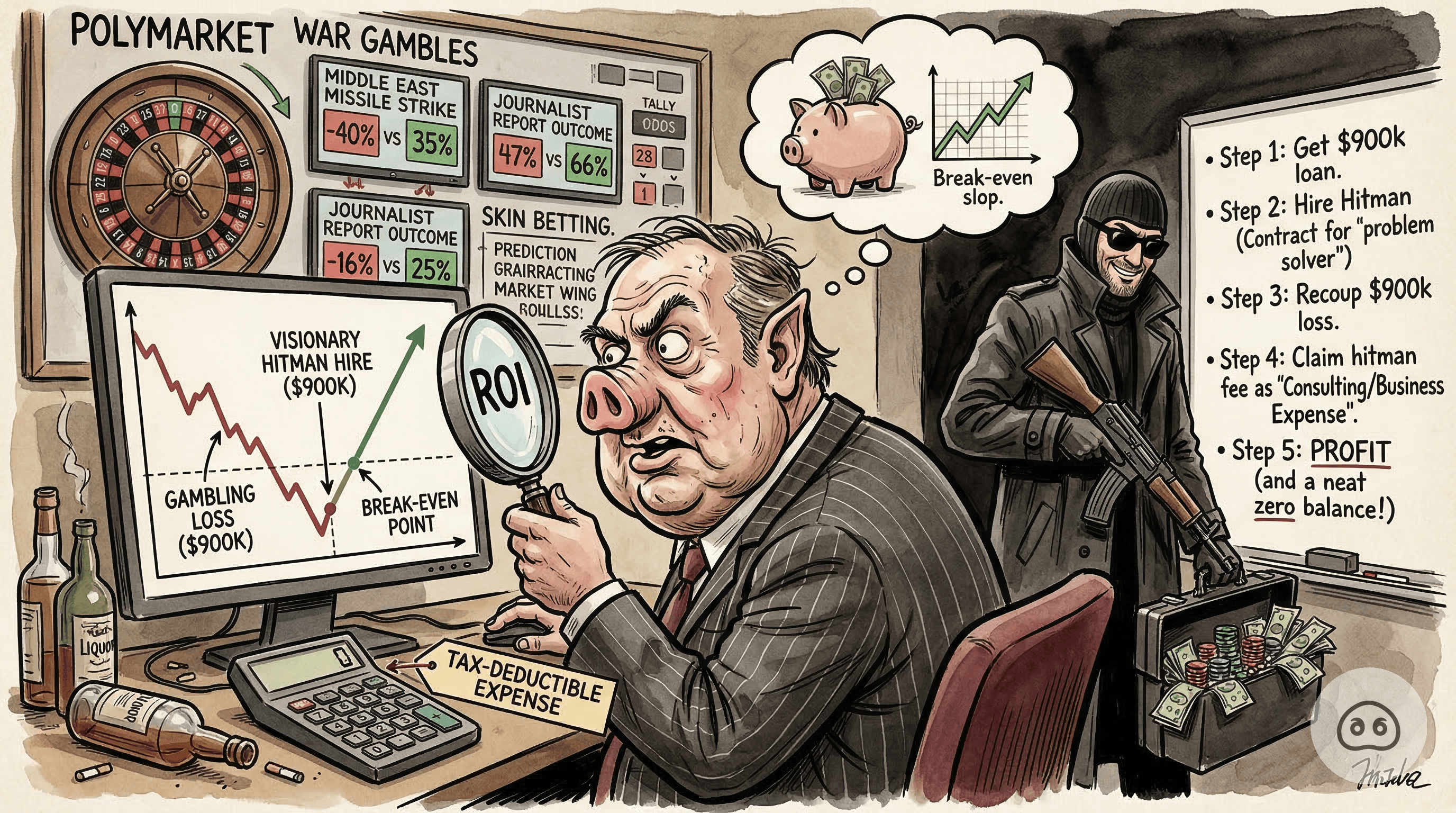 Financial Experts Praise Gambler's Visionary Decision To Spend $900,000 On Hitman To Recoup $900,000 Gambling Loss