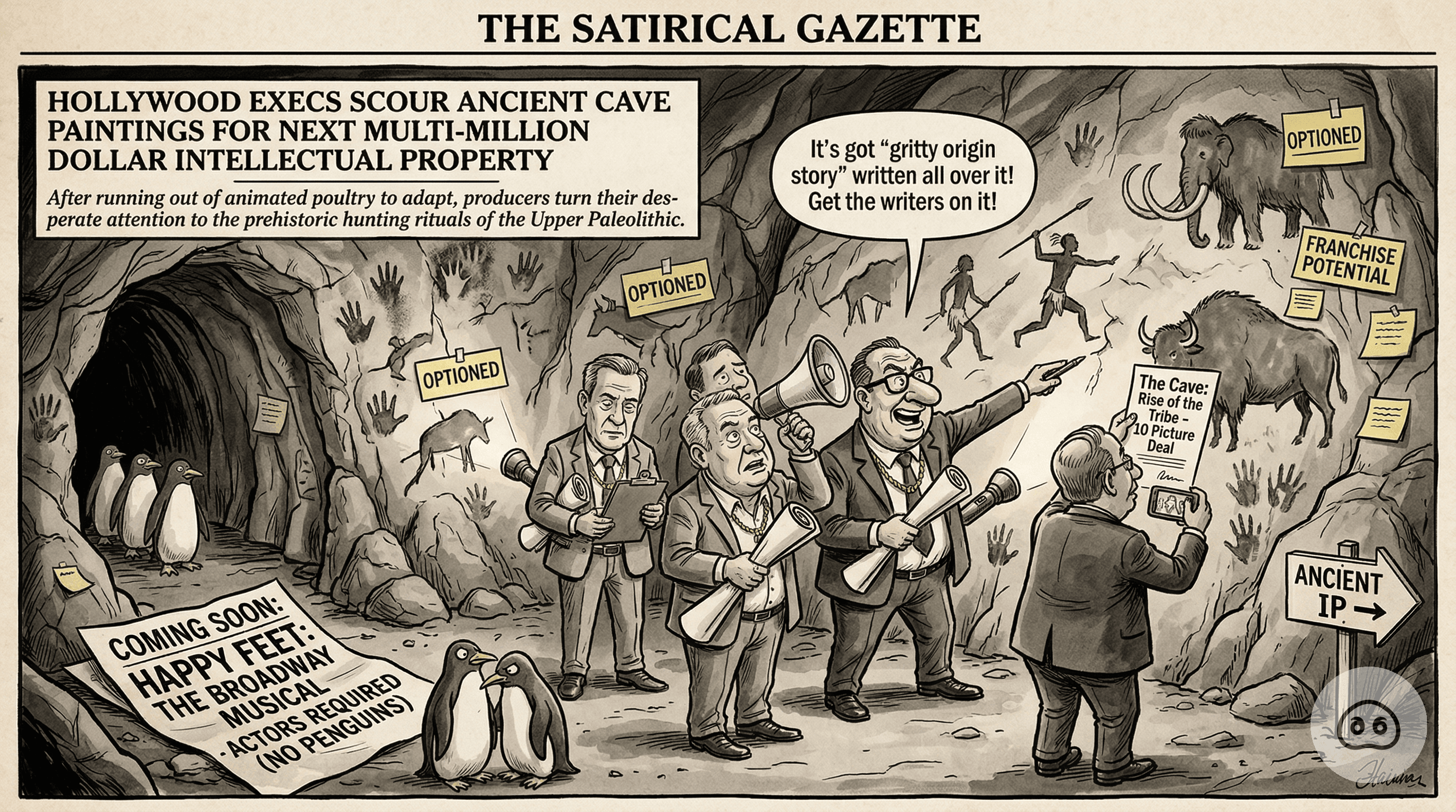 Hollywood Execs Scour Ancient Cave Paintings For Next Multi-Million Dollar Intellectual Property