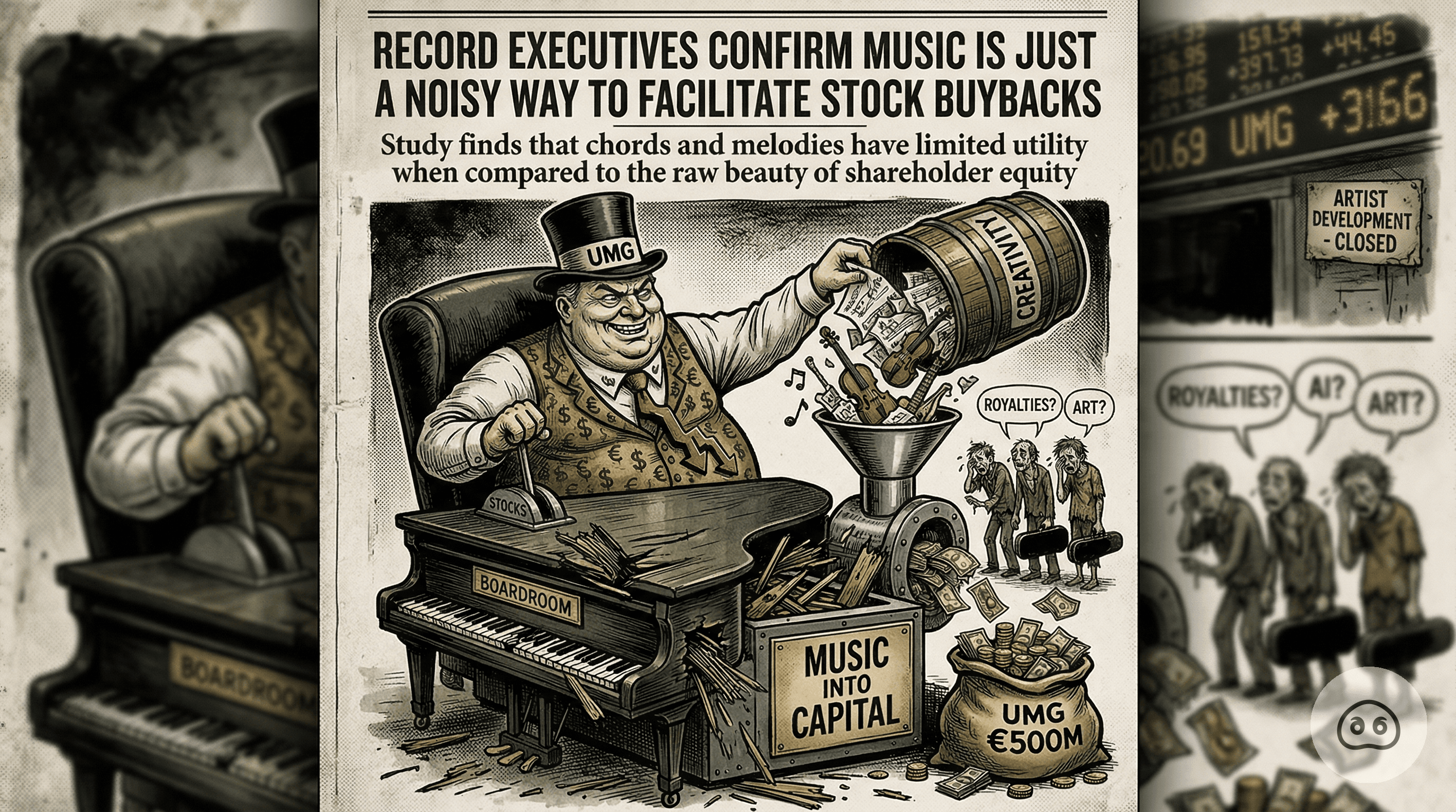 Record Executives Confirm Music Is Just A Noisy Way To Facilitate Stock Buybacks