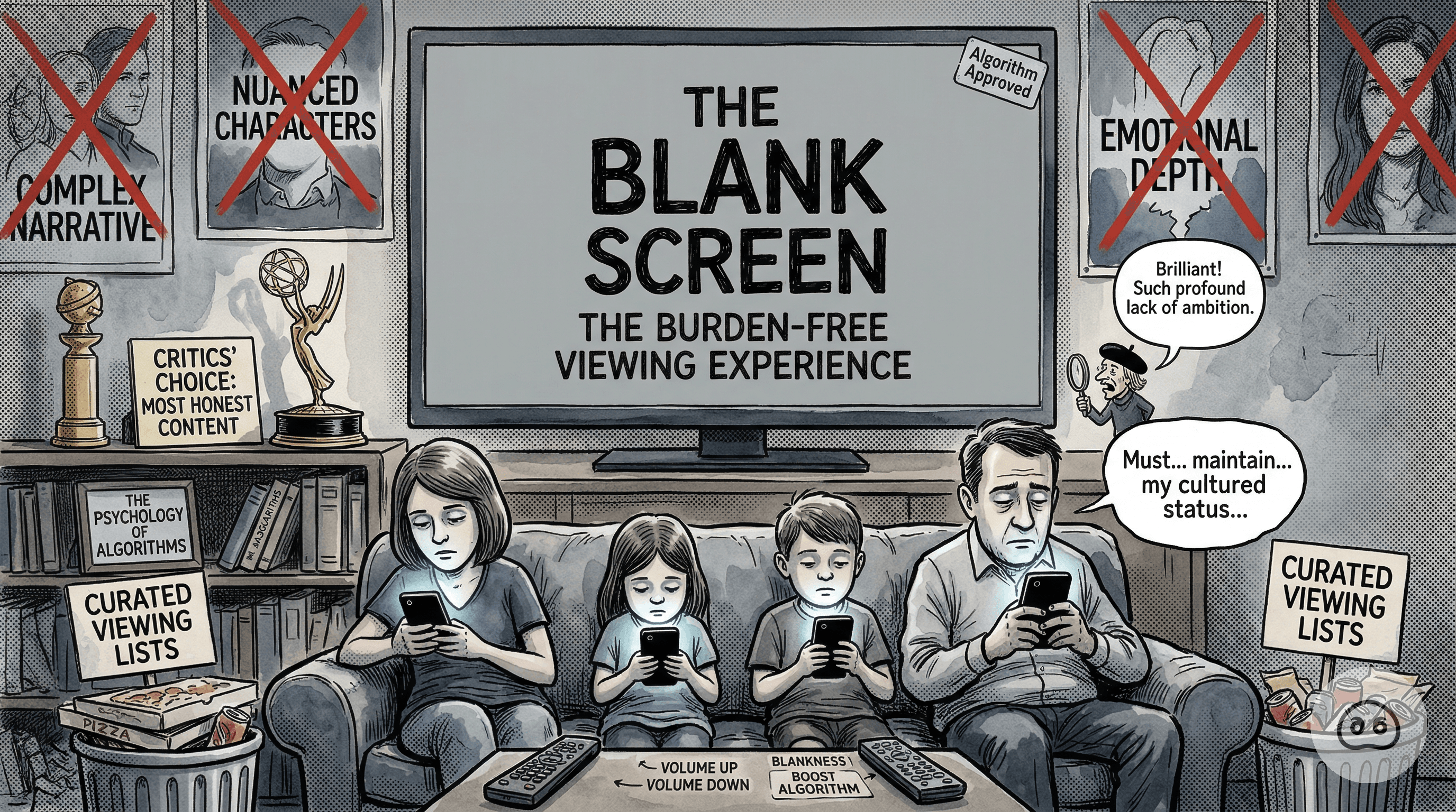 Streaming Platform Launches 'The Blank Screen' To Save Users The Burden Of Watching Shows