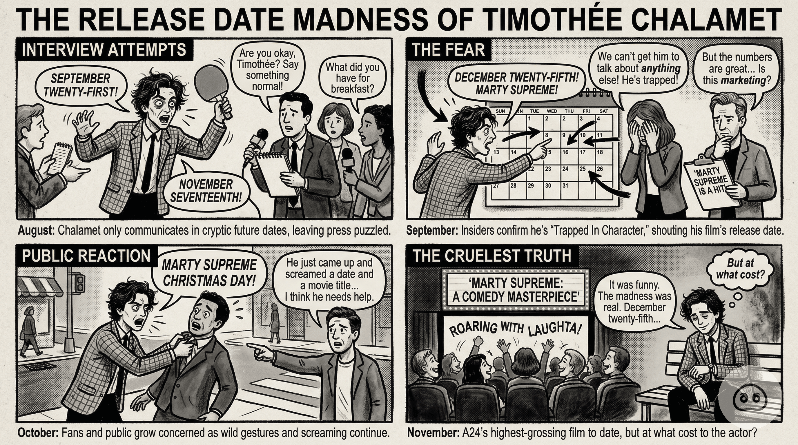 Timothée Chalamet Reportedly Trapped In Character Of Man Who Only Speaks In Release Dates