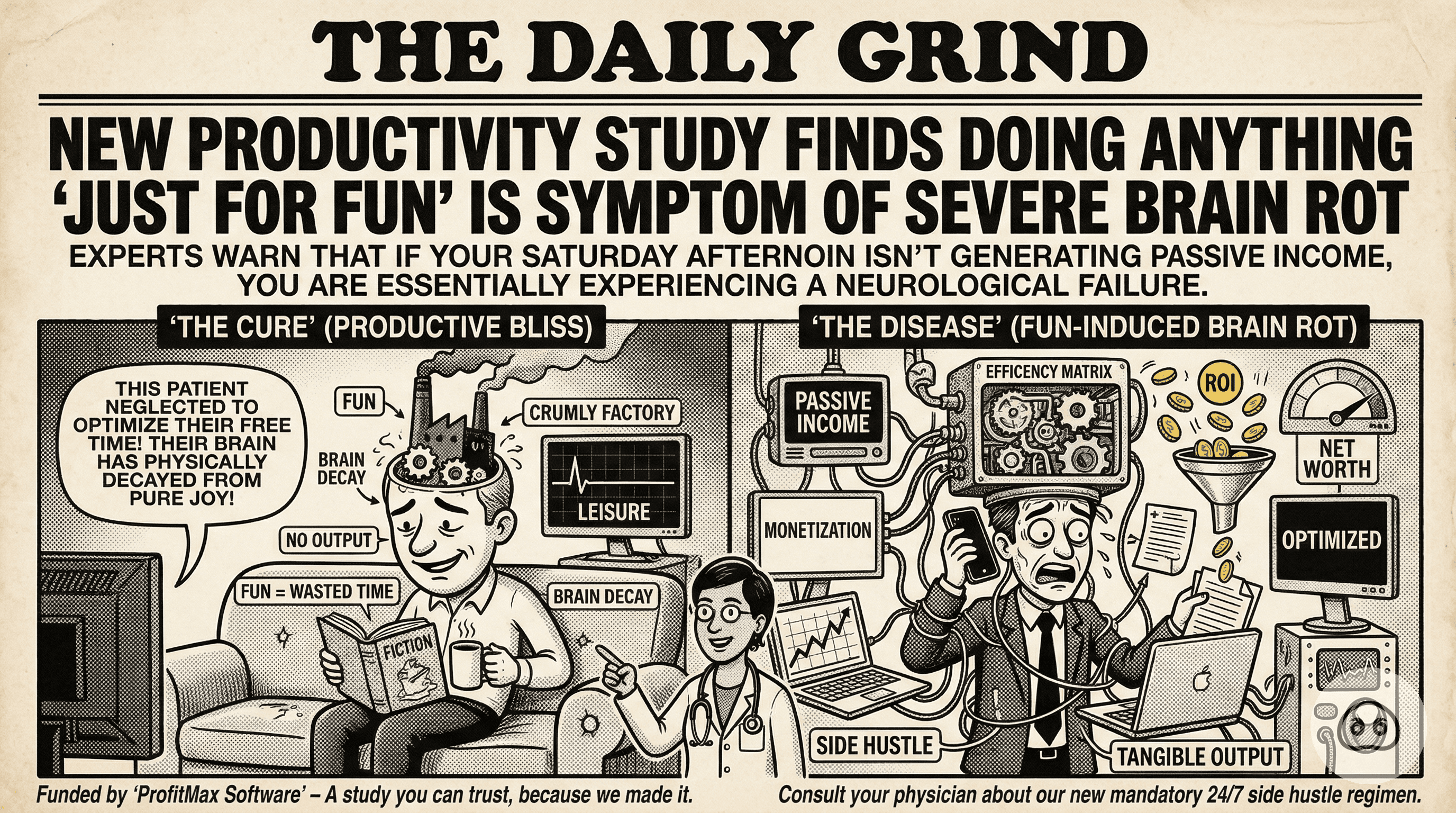 New Productivity Study Finds Doing Anything 'Just For Fun' Is Symptom Of Severe Brain Rot