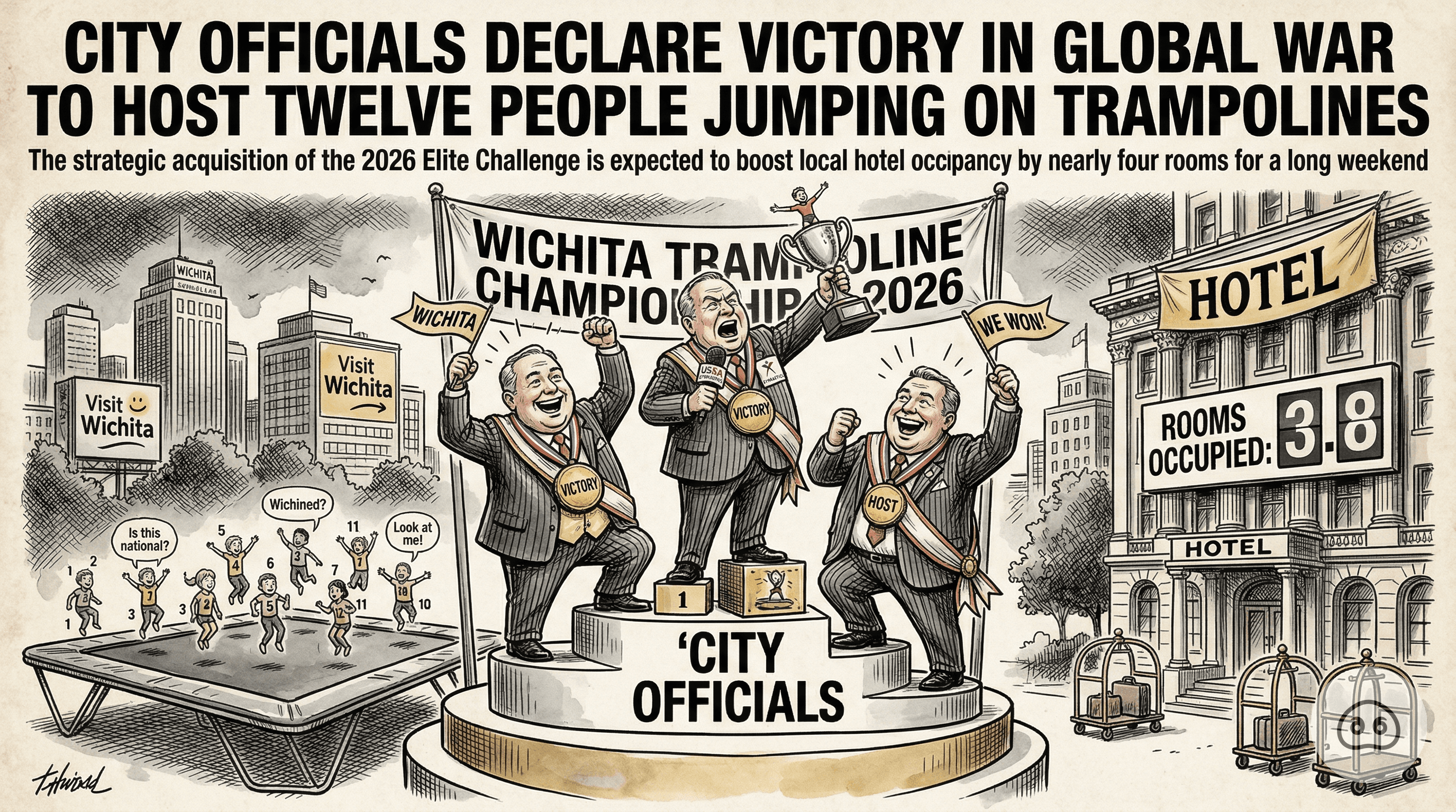 City Officials Declare Victory In Global War To Host Twelve People Jumping On Trampolines